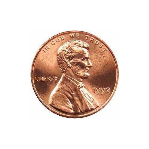 سکه 1 سنت - برنجی - آمریکا 1992غیر بانکی