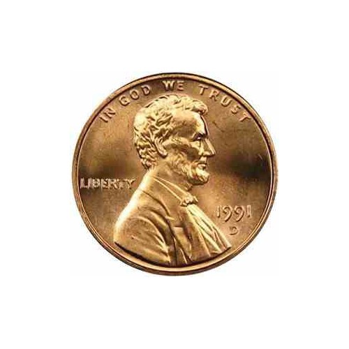 سکه 1 سنت - برنجی - آمریکا 1991غیر بانکی