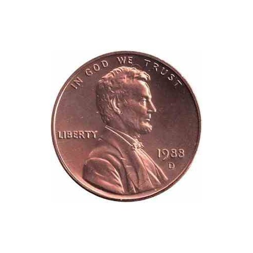 سکه 1 سنت - برنجی - آمریکا 1988غیر بانکی