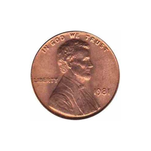 سکه 1 سنت - برنجی - آمریکا 1981غیر بانکی