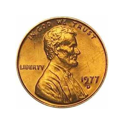 سکه 1 سنت - برنجی - آمریکا 1977غیر بانکی