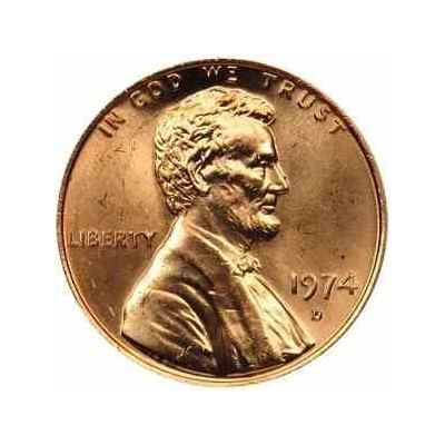 سکه 1 سنت - برنجی - آمریکا 1974غیر بانکی