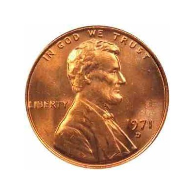 سکه 1 سنت - برنجی - آمریکا 1971غیر بانکی