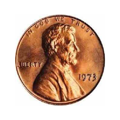 سکه 1 سنت - برنجی - آمریکا 1973غیر بانکی