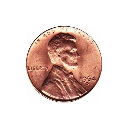 سکه 1 سنت - برنجی - آمریکا 1964غیر بانکی