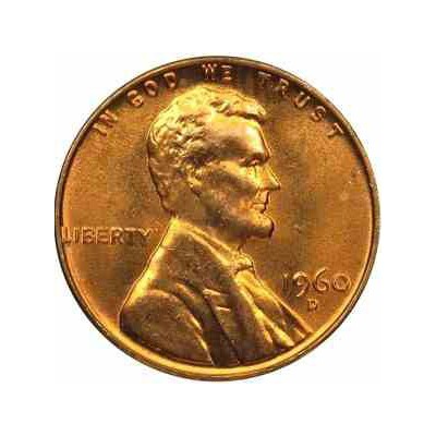 سکه 1 سنت - برنجی - آمریکا 1960غیر بانکی