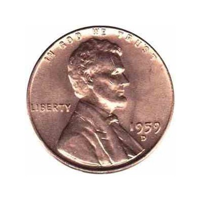 سکه 1 سنت - برنجی - آمریکا 1959غیر بانکی