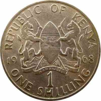سکه 1 شیلینگ -نیکل مس -کنیا 1966 غیر بانکی
