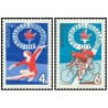 2 عدد  تمبر نهمین مسابقات ورزشی سراسری مدارس - شوروی 1965