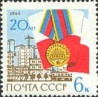 1 عدد  تمبر بیستمین سالگرد آزادی ورشو  - شوروی 1965