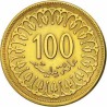 سکه 100 میلیم -  برنج - تونس 1960غیر بانکی