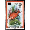1 عدد تمبر  سری پستی - ماهیها - سورشارژ  - مونتسرت 1981
