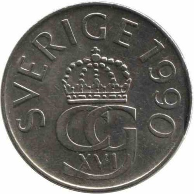 سکه 5 کرون - نیکل مس - سوئد 1990 غیر بانکی