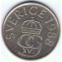 سکه 5 کرون - نیکل مس - سوئد 1988 غیر بانکی