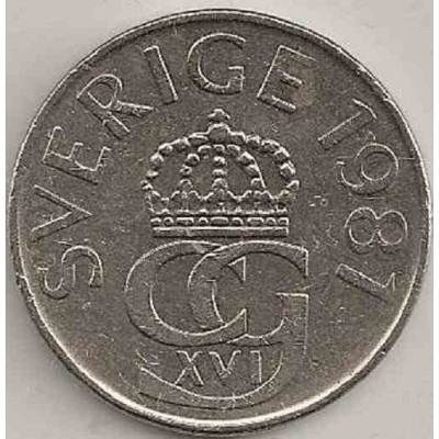 سکه 5 کرون - نیکل مس - سوئد 1981 غیر بانکی