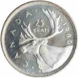 سکه 5 سنت - نیکل - کانادا 1986 غیر بانکی