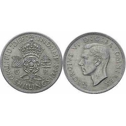 سکه 2 شیلینگ - نیکل مس - انگلیس 1948 غیر بانکی