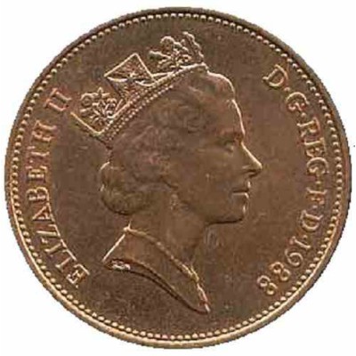 سکه 2 پنس برنزی - انگلیس 1988 غیر بانکی