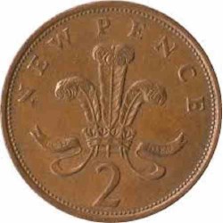سکه 2 پنس برنزی - انگلیس 1980 غیر بانکی