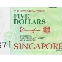 اسکناس پلیمر 5 دلار - سنگاپور 2005 سفارشی