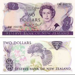 اسکناس 2 دلار -  نیوزلند 1989 سفارشی