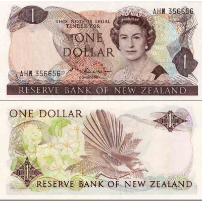 اسکناس 1 دلار -  نیوزلند 1985