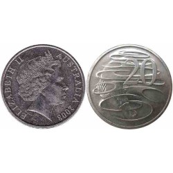 سکه 20 سنت نیکل مس - استرالیا 2008 غیر بانکی