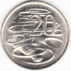 سکه 20 سنت نیکل مس - استرالیا 1996 غیر بانکی