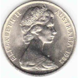 سکه 20 سنت نیکل مس - استرالیا 1982 غیر بانکی
