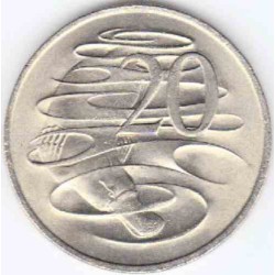 سکه 20 سنت نیکل مس - استرالیا 1966 غیر بانکی