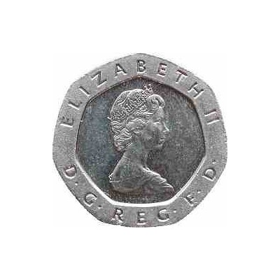 سکه 20 پنس نیکل مس - انگلیس 1982 غیر بانکی