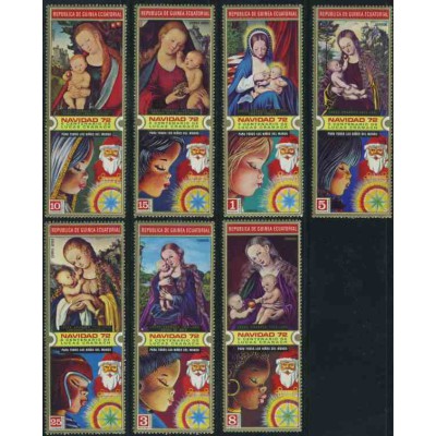 7 عدد تمبر کریستمس - تابلوهای نقاشی اثر لوکاس کراناچ - گینه استوائی 1972