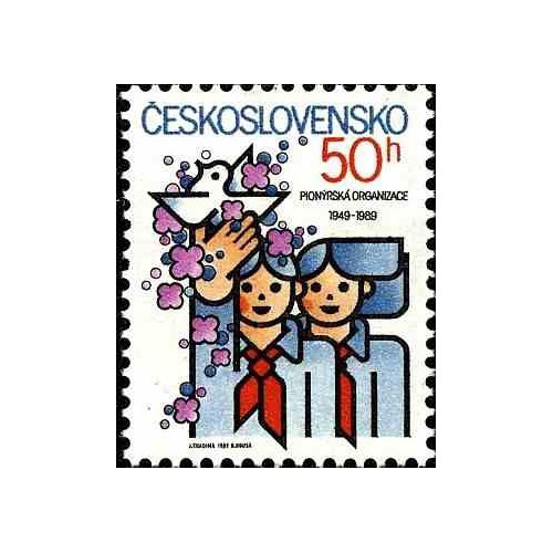 1 عدد تمبر سازمان پیشگامان جوانان - چک اسلواکی 1989