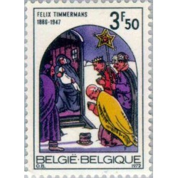 1 عدد تمبر کریستمس - بلژیک 1972