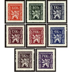 8 عدد تمبر سری پستی - نشانها - رسمی - چک اسلواکی 1947