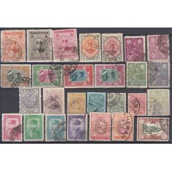 50 عدد تمبر مهر خورده از دوره های قاجار - پهلوی اول و پهلوی دوم