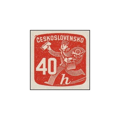 1 عدد تمبر سری پستی - تمبرهای روزنامه - 40K - چک اسلواکی 1945