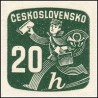 1 عدد تمبر سری پستی - تمبرهای روزنامه - 20K - چک اسلواکی 1945