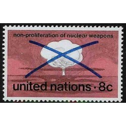 1 عدد تمبر منع گسترش سلاحهای هسته ای - نیویورک سازمان ملل 1972