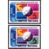 2 عدد تمبر استفاده صلح آمیز از فضا - نیویورک سازمان ملل 1974
