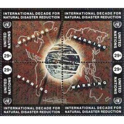 4 عدد تمبر دهه کاهش بلایای طبیعی - نیویورک سازمان ملل 1994 قیمت 6.3 دلار