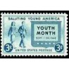 1 عدد تمبر ماه جوانان - سلام به جوانان - آمریکا 1948