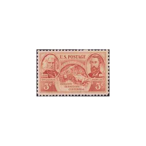 1 عدد تمبر صدمین سالگرد سرزمین اورگان - آمریکا 1948