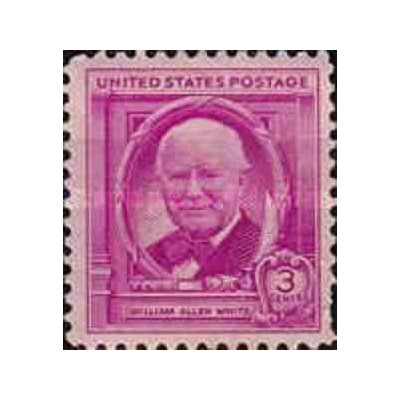 1 عدد تمبر سالروز تولد ویلیام آلن وایت - نویسنده و ژورنالیست - آمریکا 1948