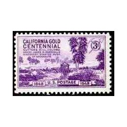 1 عدد تمبر صدمین سالروز تب طلای کالیفرنیا - آمریکا 1948