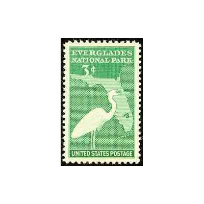 1 عدد تمبر پارک ملی اورگلادس  - آمریکا 1947