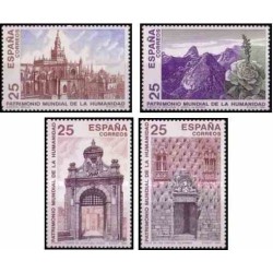 4 عدد تمبر میراث جهانی یونسکو - اسپانیا 1991