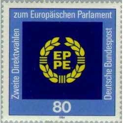 1 عدد تمبر انتخابات پارلمان اروپا - جمهوری فدرال آلمان 1984