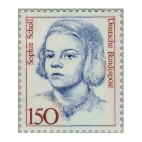 1 عدد تمبر سری پستی - زنان نامدار - جمهوری فدرال آلمان 1991