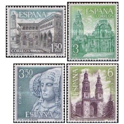 4 عدد  تمبر مناظر - اسپانیا 1969